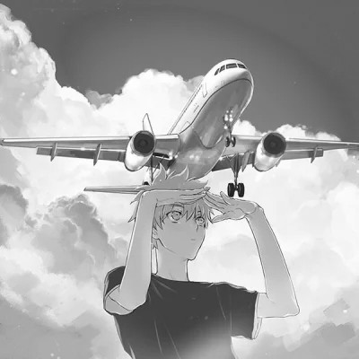 冷门动漫男头黑白动漫图片