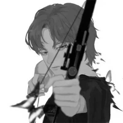 冷门动漫男头黑白动漫图片