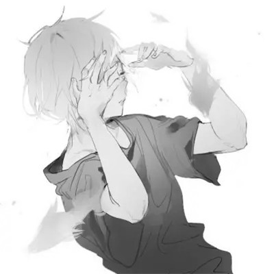 冷门动漫男头黑白动漫图片