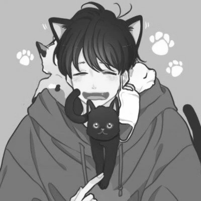 冷门动漫男头黑白动漫图片