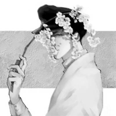 冷门动漫男头黑白动漫图片