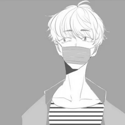 冷门动漫男头黑白动漫图片