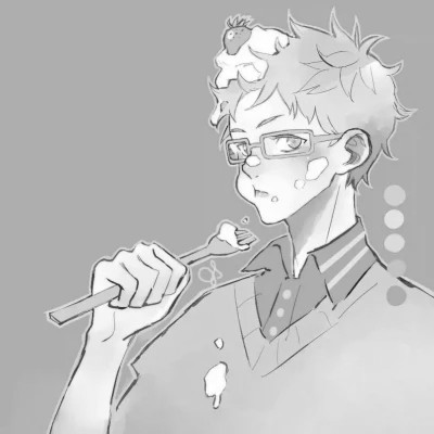 冷门动漫男头黑白动漫图片