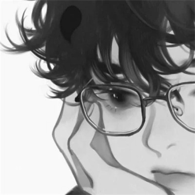 冷门动漫男头黑白动漫图片