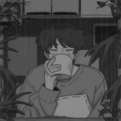 男生黑白高清漫画头像图片