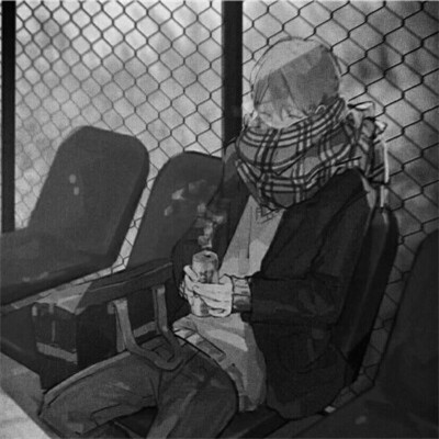 男生黑白高清漫画头像图片