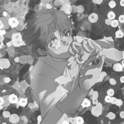 男生黑白高清漫画头像图片