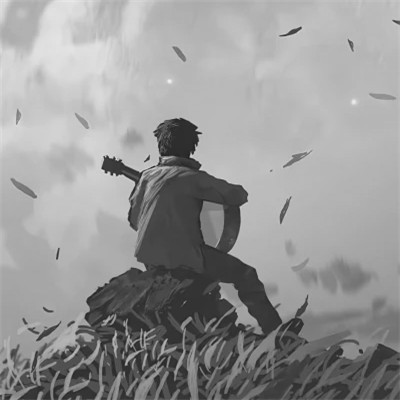 黑白漫画头像男生帅气图片