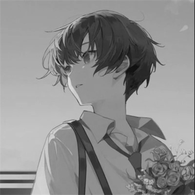 黑白漫画头像男生帅气图片
