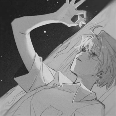 黑白漫画头像男生帅气图片