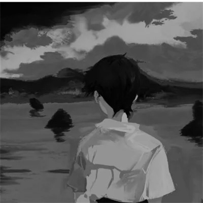 黑白漫画头像男生帅气图片