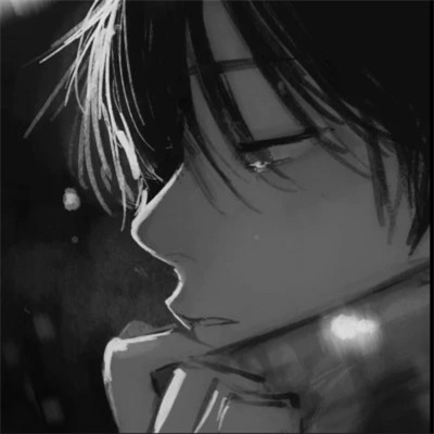 黑白漫画头像男生帅气图片