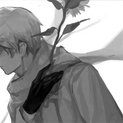 黑白漫画头像男生帅气图片