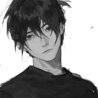 2025最近超火的黑白漫画头像男