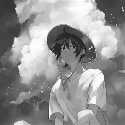 2025最近超火的黑白漫画头像男