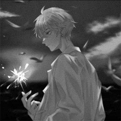 2025最近超火的黑白漫画头像男