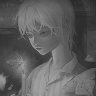 2025最近超火的黑白漫画头像男