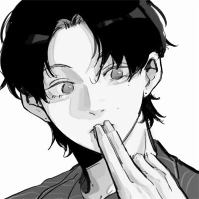 2025最近超火的黑白漫画头像男