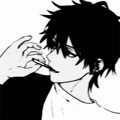 2025最近超火的黑白漫画头像男