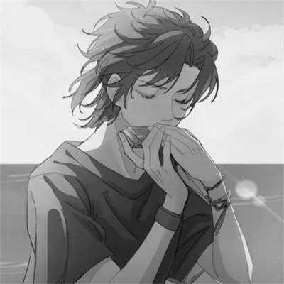 2025最近超火的黑白漫画头像男