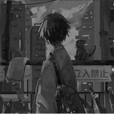 2025最近超火的黑白漫画头像男