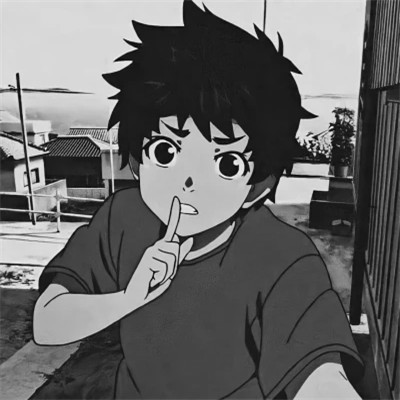 2025最近超火的黑白漫画头像男