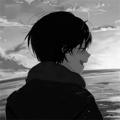 漫画头像男生唯美黑白