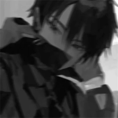 漫画头像男生唯美黑白