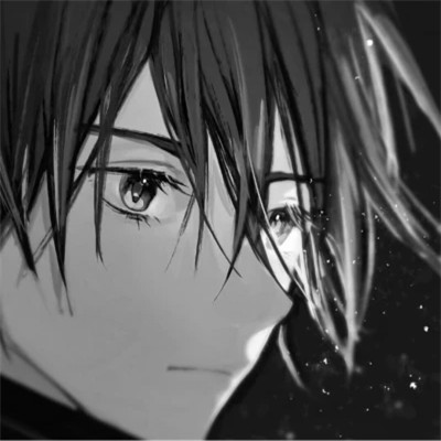 漫画头像男生唯美黑白