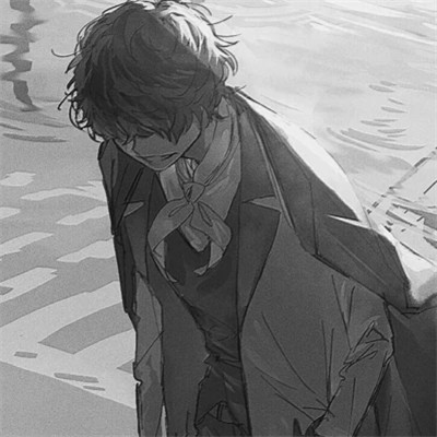 漫画头像男生唯美黑白