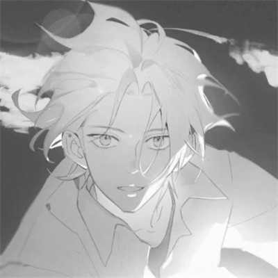 漫画头像男生唯美黑白