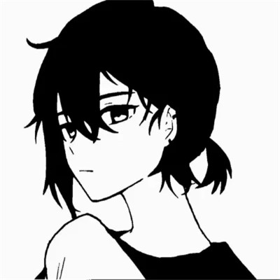 漫画头像男生唯美黑白