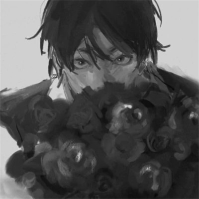 漫画头像男生唯美黑白