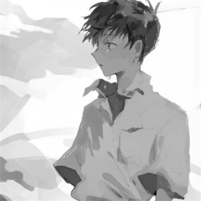 漫画头像男生唯美黑白
