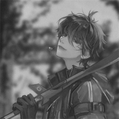 漫画头像男生唯美黑白