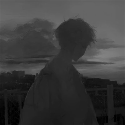 漫画头像男生唯美黑白