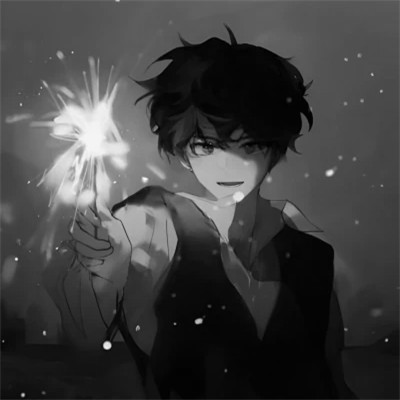 漫画头像男生唯美黑白