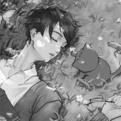 漫画头像男生唯美黑白