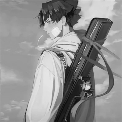 漫画头像男生唯美黑白