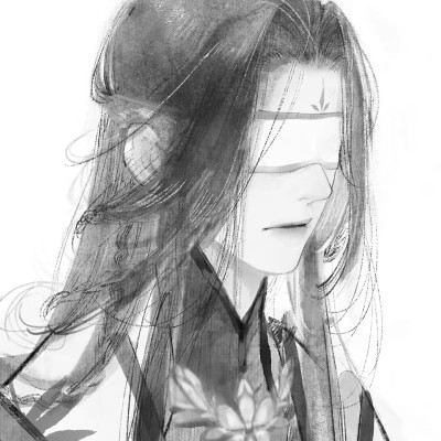 动漫头像男高清黑白
