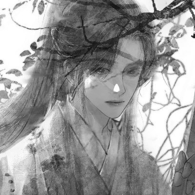 动漫头像男高清黑白
