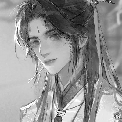 动漫头像男高清黑白