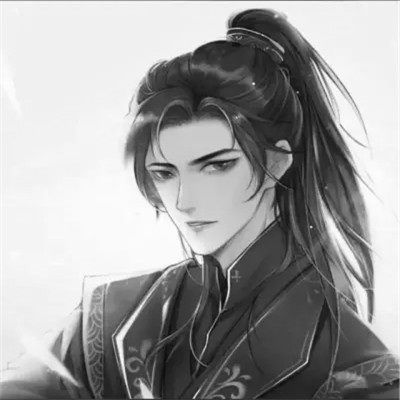 动漫头像男高清黑白
