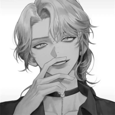 黑白漫画图片男生冷酷高清
