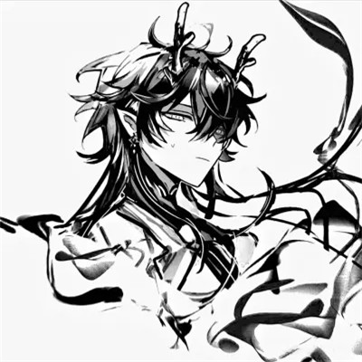 黑白漫画图片男生冷酷高清