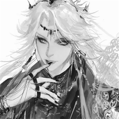 黑白漫画图片男生冷酷高清