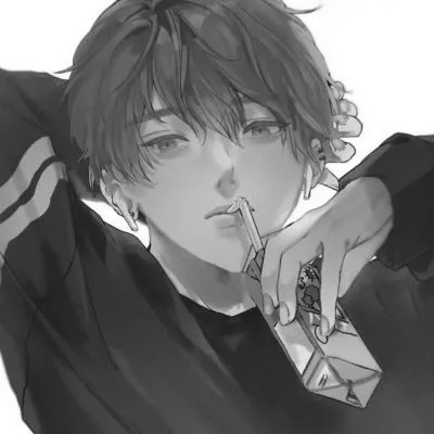 黑白漫画图片男生冷酷高清