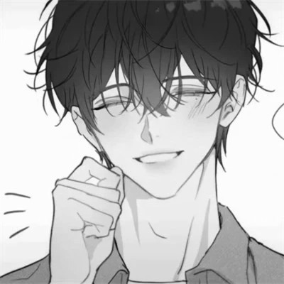 黑白漫画图片男生冷酷高清