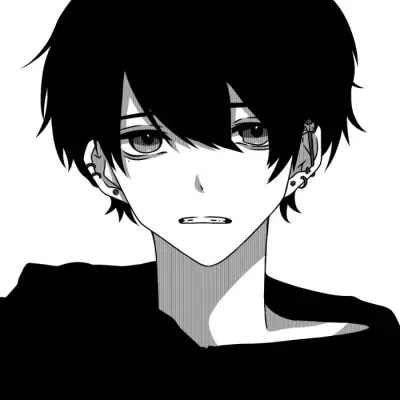 黑白漫画图片男生冷酷高清