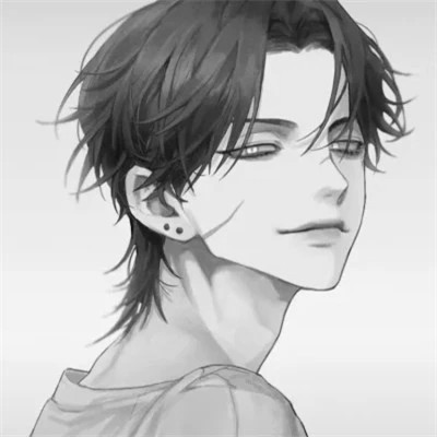 黑白漫画图片男生冷酷高清